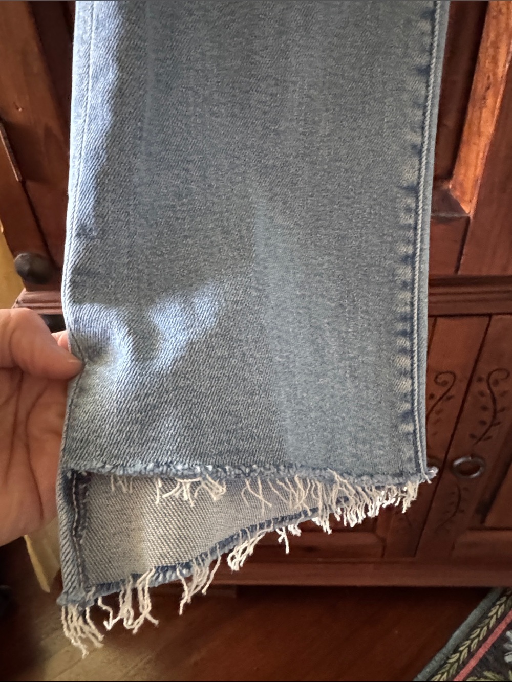 NWT MOTHER JEANS LIL MOTHER INSIDER CROP FRAY. SIZE 24 PETITE. - Picture 5 of 13